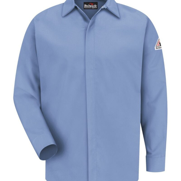 Men's Tall Concealed-Gripper Pocketless Work Shirt Thumbnail