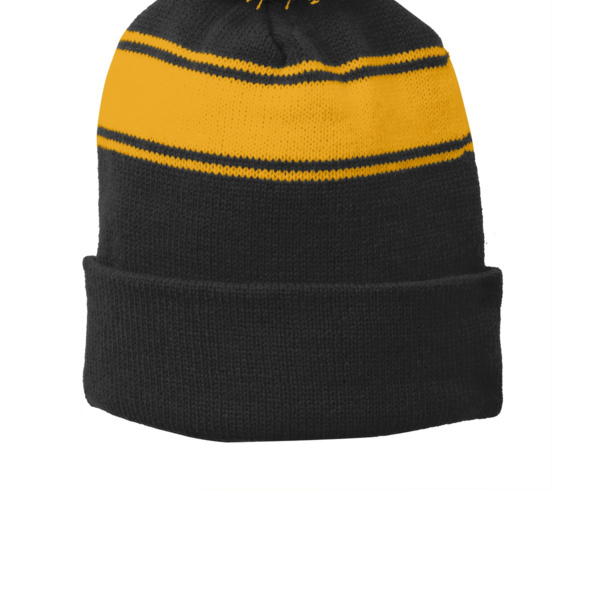 Stripe Pom Pom Beanie Thumbnail
